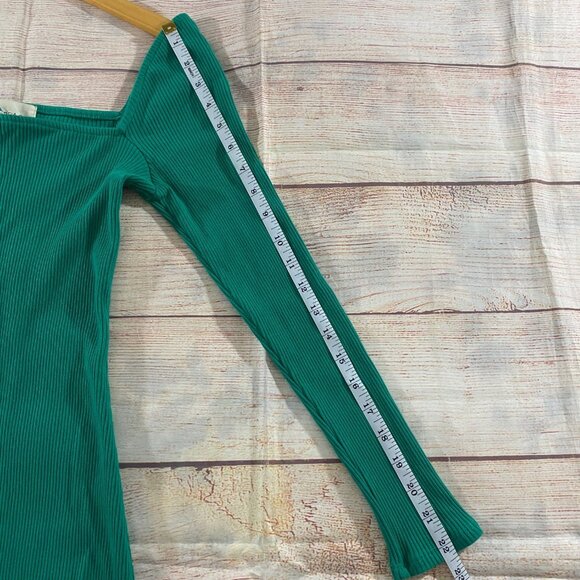 Free People Beach Women's green Long sleeve Ribbed Body Con Dress - Large - Picture 8 of 12